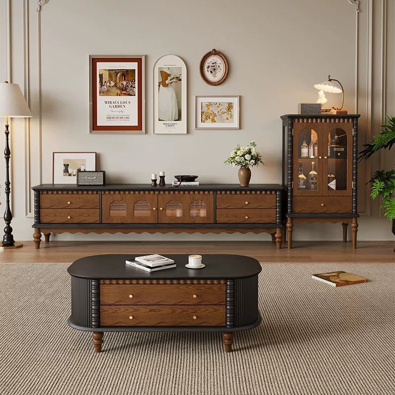 Solid Wood Teddy Fabric Rocking Leisure Armchair