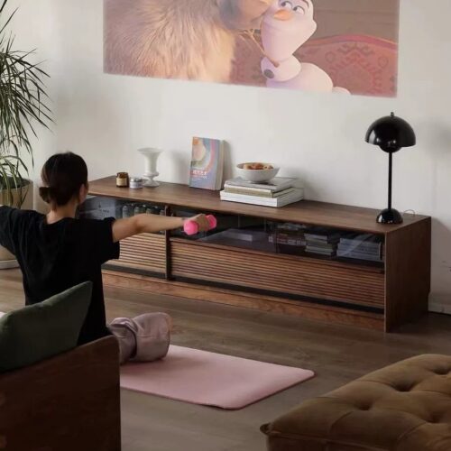 Minimalist Wood TV Cabinet - Living room furniture - QONKA HOME