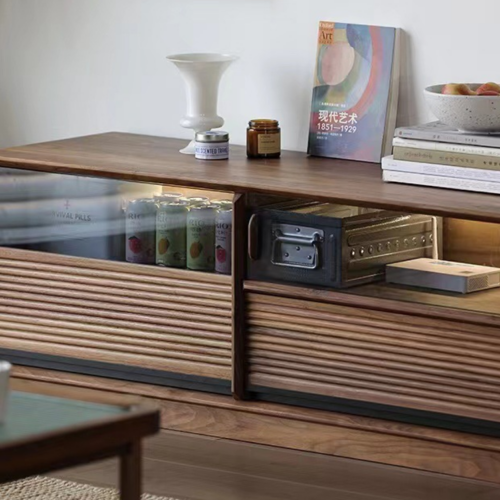 Minimalist Wood TV Cabinet - Living room furniture - QONKA HOME