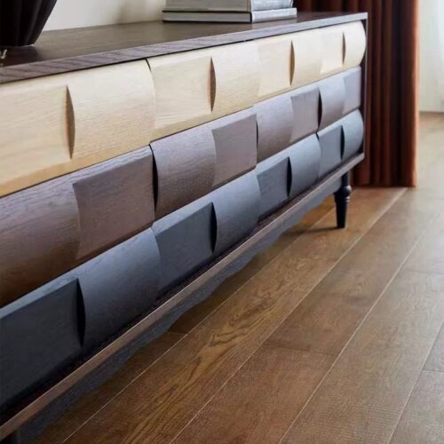 Gradient Wooden Retro Sideboard - Restaurant furniture - QONKA HOME