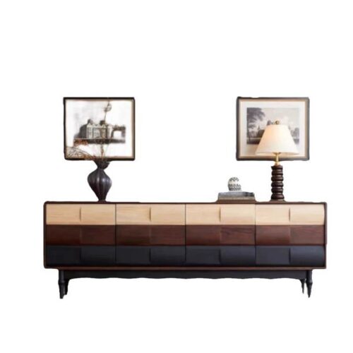 Gradient Wooden Retro Sideboard - Restaurant furniture - QONKA HOME