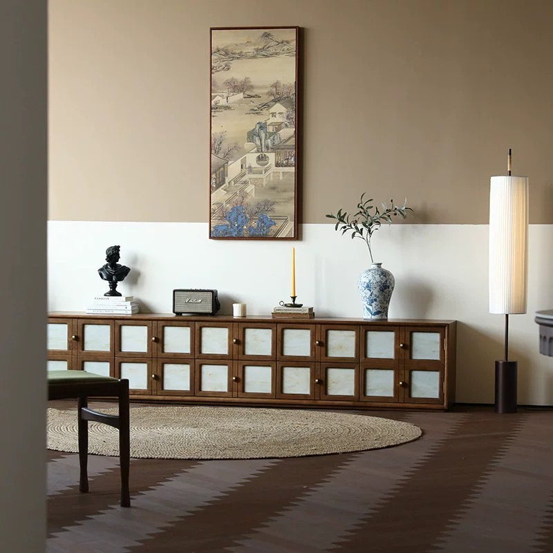 QONKA Vintage Solid Wood TV Console product photo