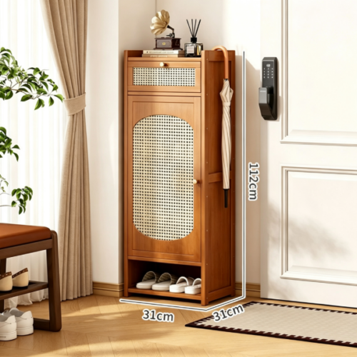 Narrow Tall Shoe Cabinet - Living room furniture - QONKA HOME