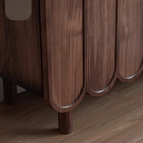 Vintage Solid Wood Shoe Cabinet - Living room furniture - QONKA HOME