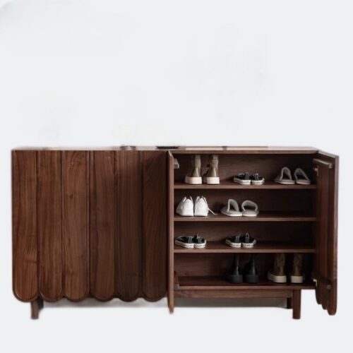 Vintage Solid Wood Shoe Cabinet - Living room furniture - QONKA HOME