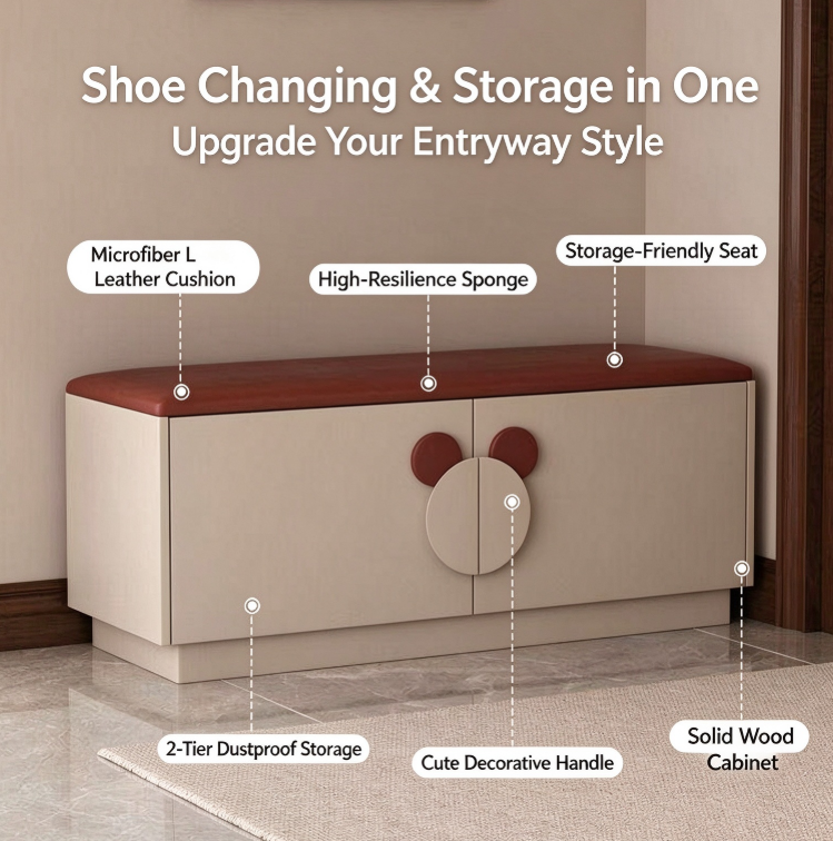 Entryway Shoe Storage Bench