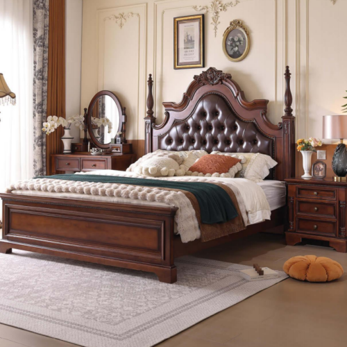 Classic Solid Wood Bed Frame - Bed - QONKA HOME