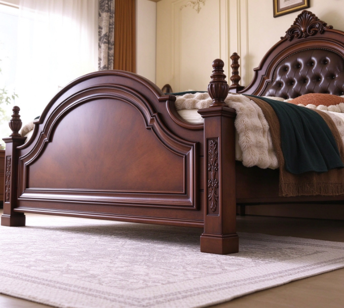 Traditional Solid Wood Bed Frame