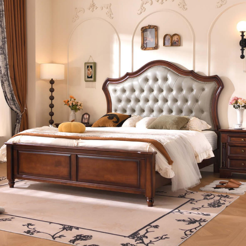 Vintage Solid Wood Bed