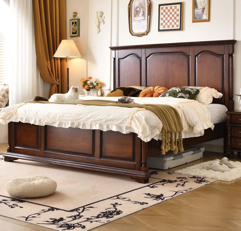 Premium Vintage Rustic Farmhouse SolidWood Bed