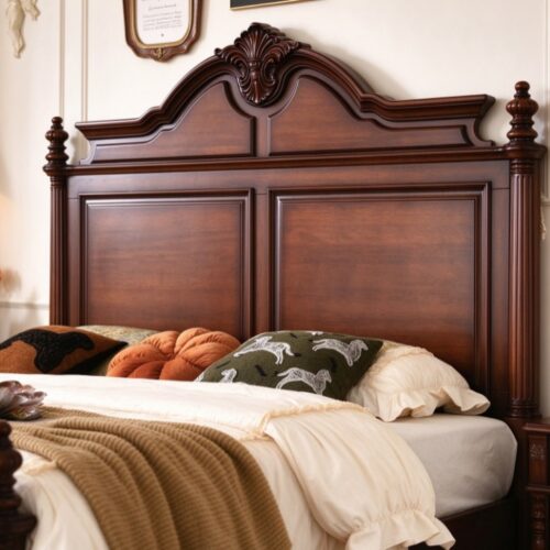 Solid Wood Platform Bed - Bedroom furniture - QONKA HOME