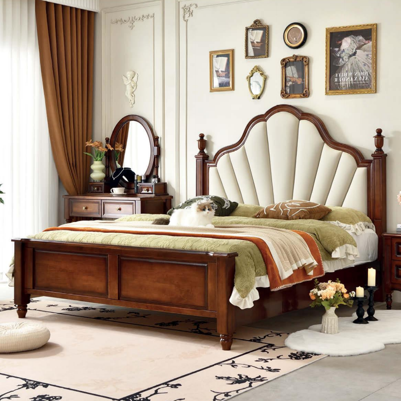 Country Style Bed - Bedroom furniture - QONKA HOME