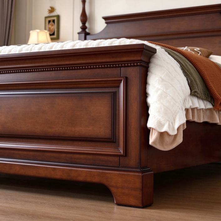 Classic Solid Wood Bed