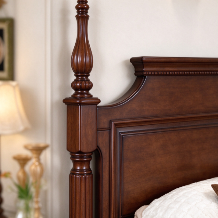 Classic Solid Wood Bed