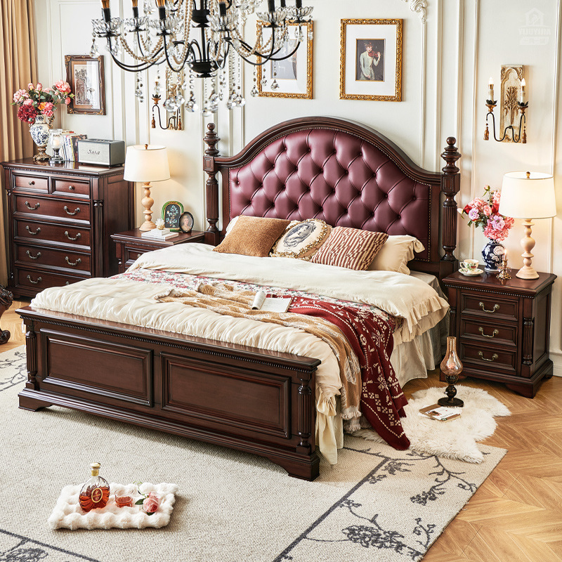 Upholstered Solid Wood Bed