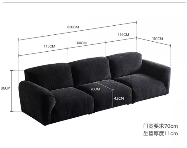 Grande Sofa, Modern Minimalist, Straight-Line Design