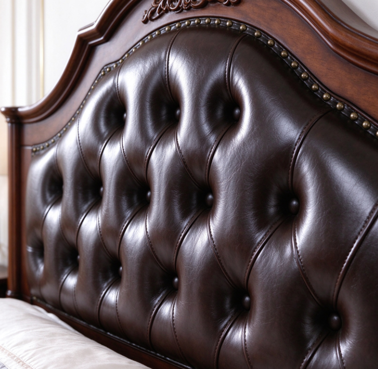 Retro Curved Wooden Bed