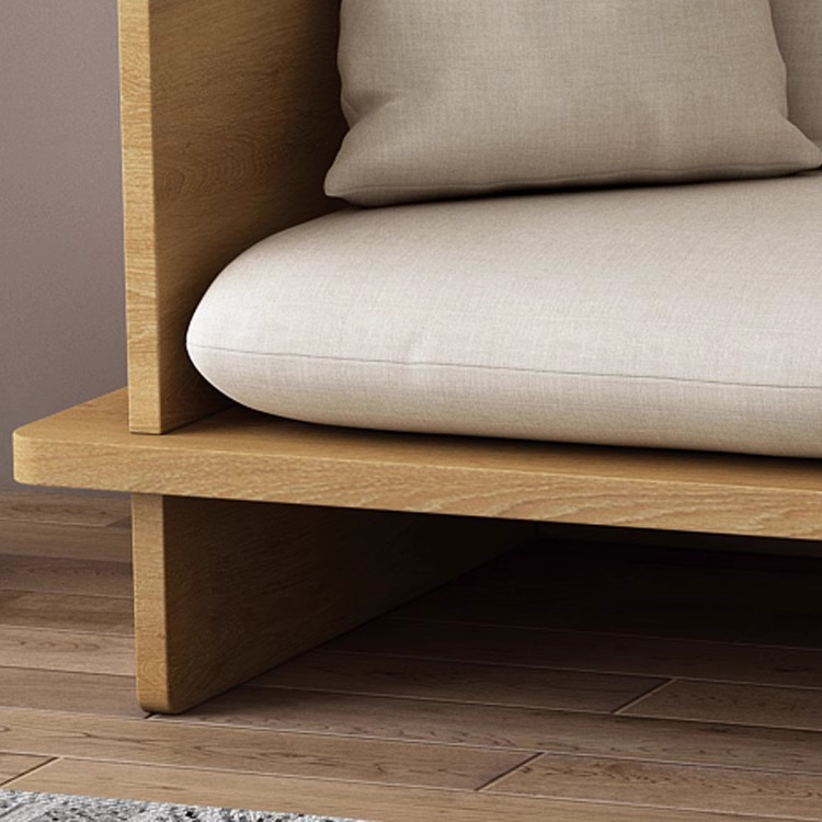 QONKA Oval & Round Solid Wood Coffee Table with Black Metal Legs, Modern Living Room Center Table product detail image