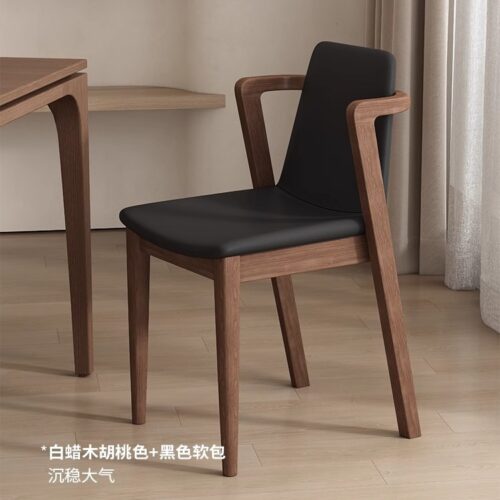 QONKA French Style Velvet Upholstered Solid Wood Dining Chair, Luxury Soft Velvet Side Chair For Home Dining Room Ho product detail image