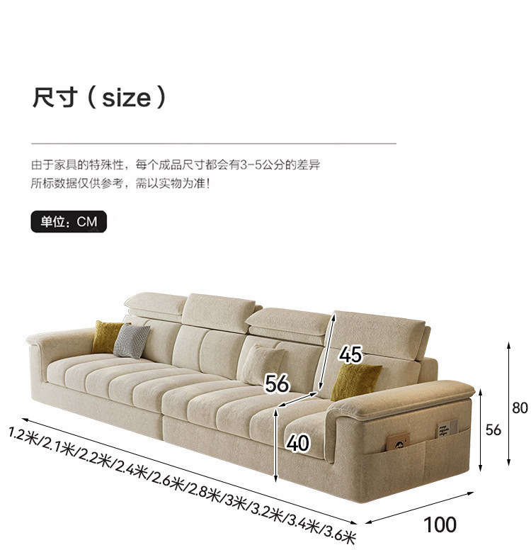 Summer and Winter Sofa, Modern Luxury-Style Chenille Fabric