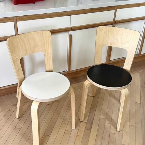 Solid Wood Artek Designer Dining Chair Cream Style Vintage China Origin Home Furniture - Solid wood dining chair - QONKA HOME