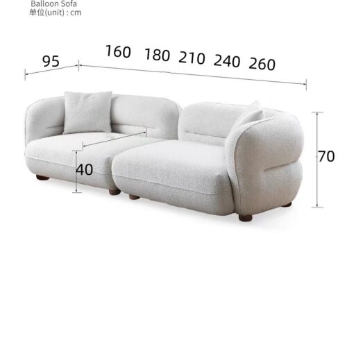 QONKA Solid Wood Dining Chair Leather, lamb wool Upholstered Cushion product detail image