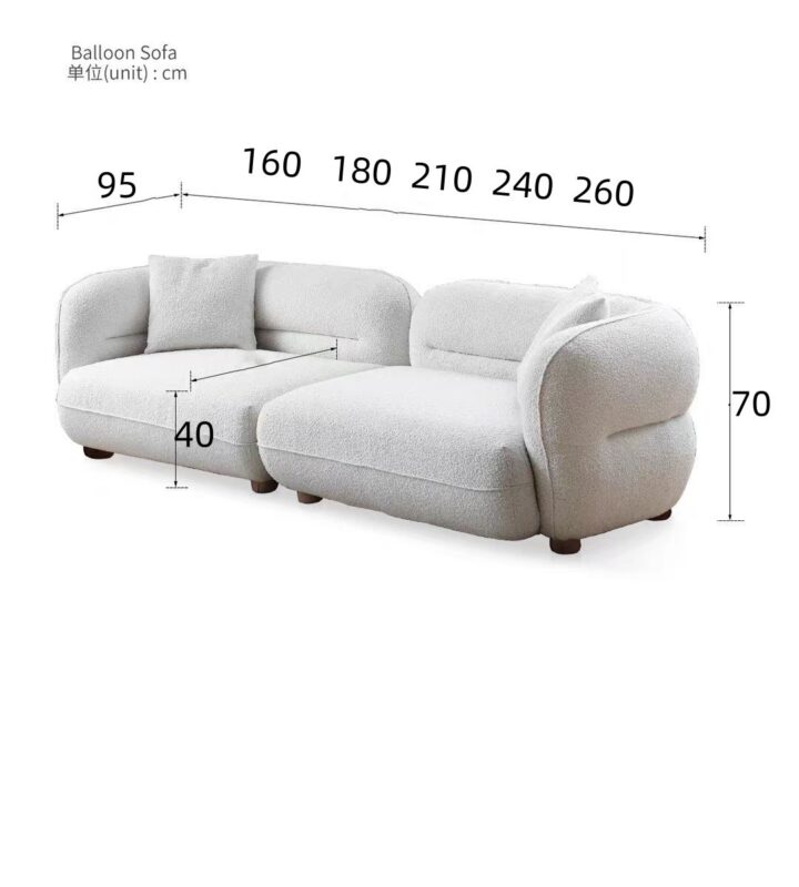 QONKA Solid Wood Dining Chair Leather, lamb wool Upholstered Cushion product detail image