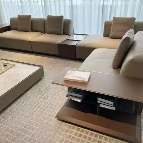 Custom-made Italian Leather Sofas, Hong Kong-style Luxury, Spacious Villa Apartments, Living Room - Living room furniture ...