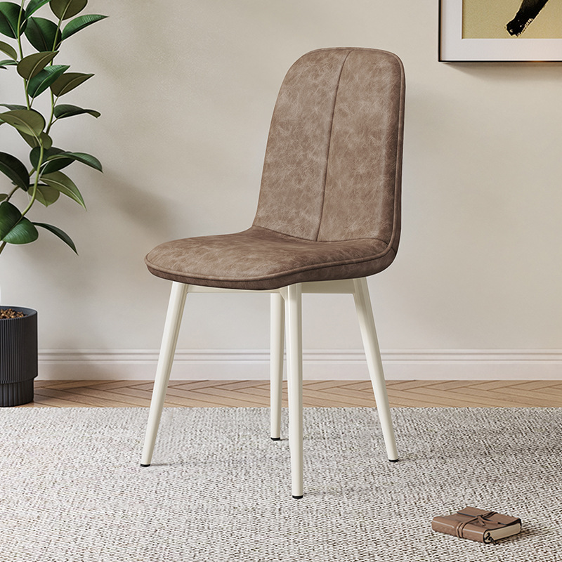 Simple Cream Style Dining Chair, French Upholstered Chair For Dining Room, Home Backrest Chair, Coffee & Leisure Chair