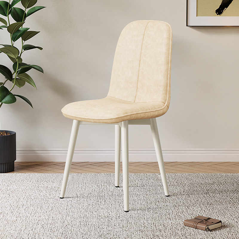 Simple Cream Style Dining Chair, French Upholstered Chair For Dining Room, Home Backrest Chair, Coffee & Leisure Chair