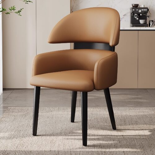 Modern Upholstered Dining Chair With Armrest - 主图 1 28 - QONKA HOME