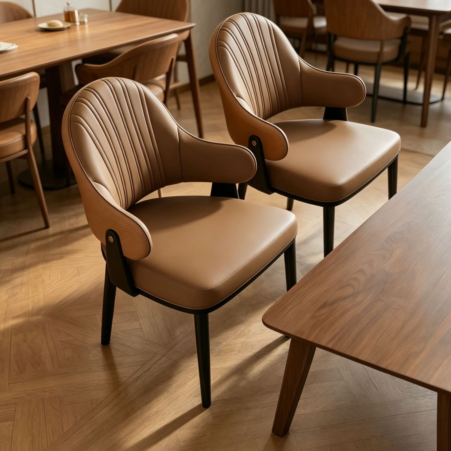 Slatted Plastic Dining Chair