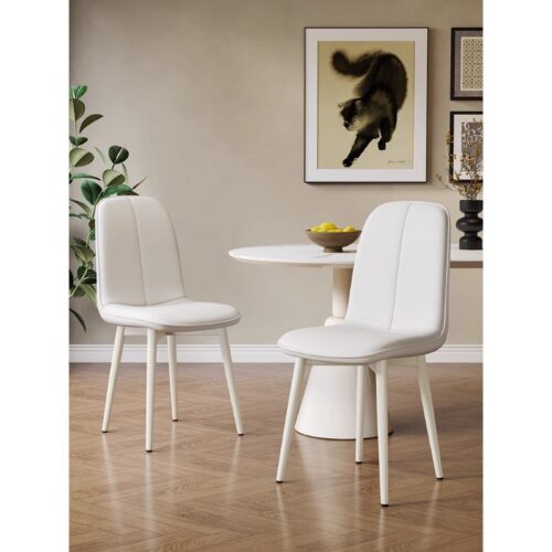 Simple Cream Style Dining Chair, French Upholstered Chair For Dining Room, Home Backrest Chair, Coffee & Leisure Chai...