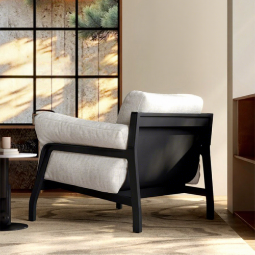 Nordic-style vintage removable-cover single armchair - Living room furniture - QONKA HOME