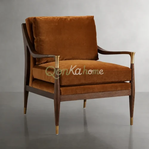 Mid-century Tufted Accent Chair - Living room furniture - QONKA HOME