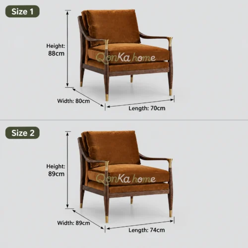 Mid-century Tufted Accent Chair - Living room furniture - QONKA HOME