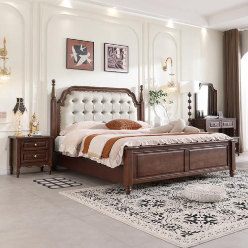 raditional Solid Wood Bed - Bedroom furniture - QONKA HOME
