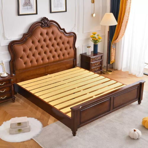 Luxury Vintage American Master Bedroom Bed - Bedroom furniture - QONKA HOME