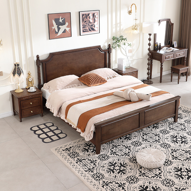 Bed——Vintage Bedroom Furniture - Bedroom furniture - QONKA HOME