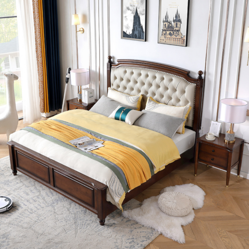 Upholstered Double Bed - Bedroom furniture - QONKA HOME