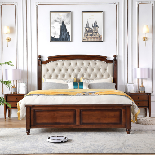 Upholstered Double Bed - Bedroom furniture - QONKA HOME