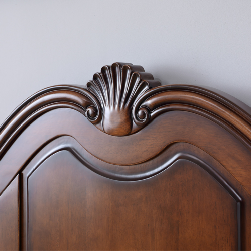 Vintage Roman Column Solid Wood Bed - Bedroom furniture - QONKA HOME
