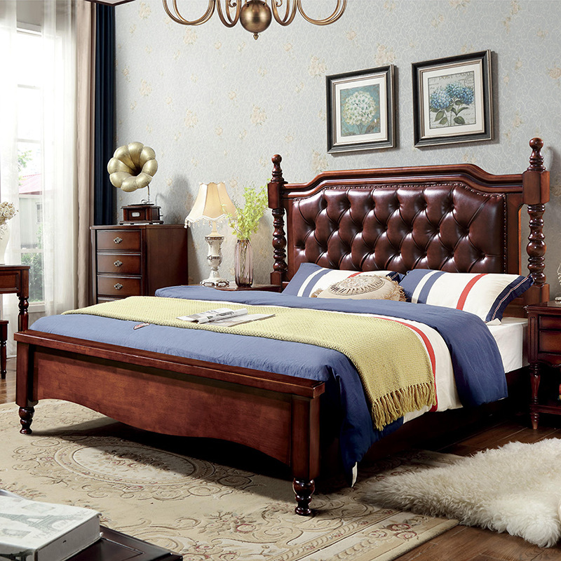 Tufted Poster Bed - Bedroom furniture - QONKA HOME