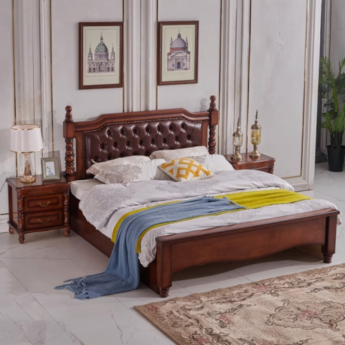 Tufted Poster Bed - Bedroom furniture - QONKA HOME