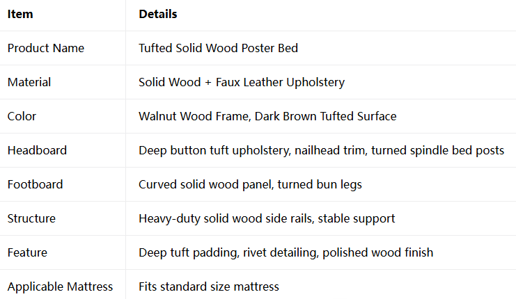 Tufted Poster Bed