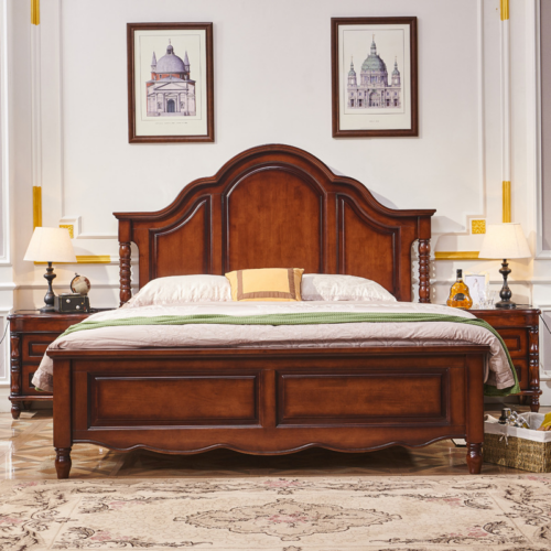 High Arch Frame Solid Wood Bed - Bedroom furniture - QONKA HOME