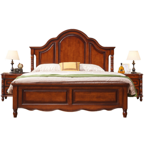 High Arch Frame Solid Wood Bed - Bedroom furniture - QONKA HOME