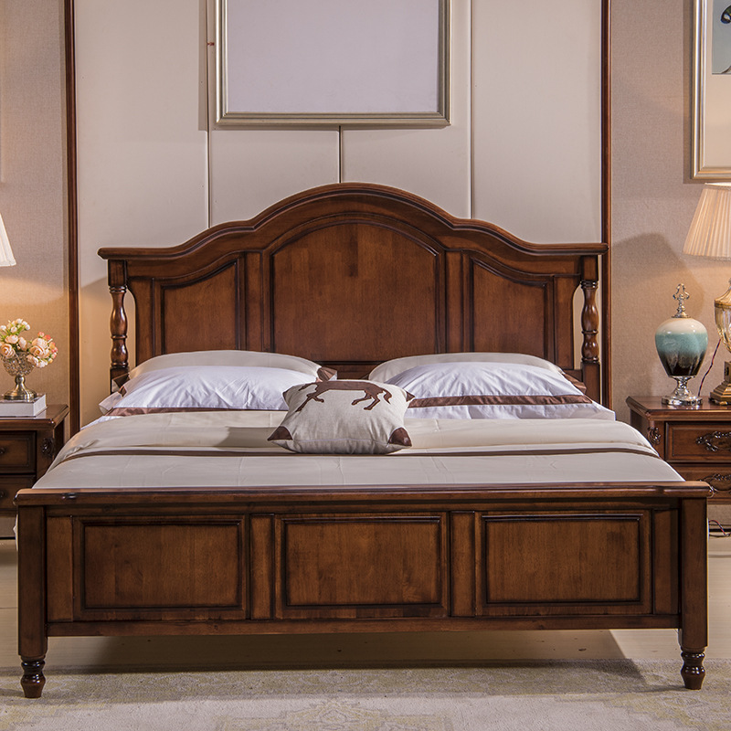 Soft Wavy Arch Solid Wood Bed