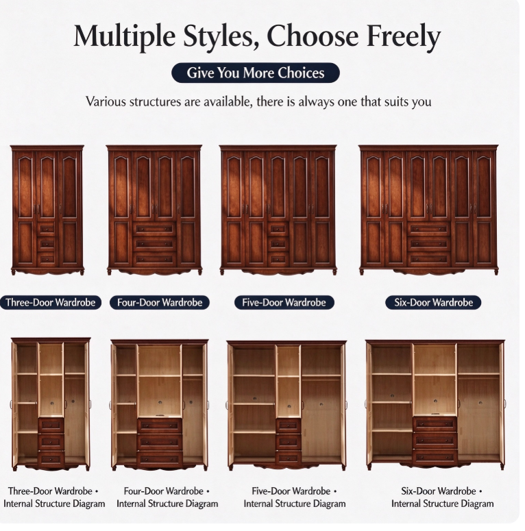 Wardrobe with Optional Topper Cabinet