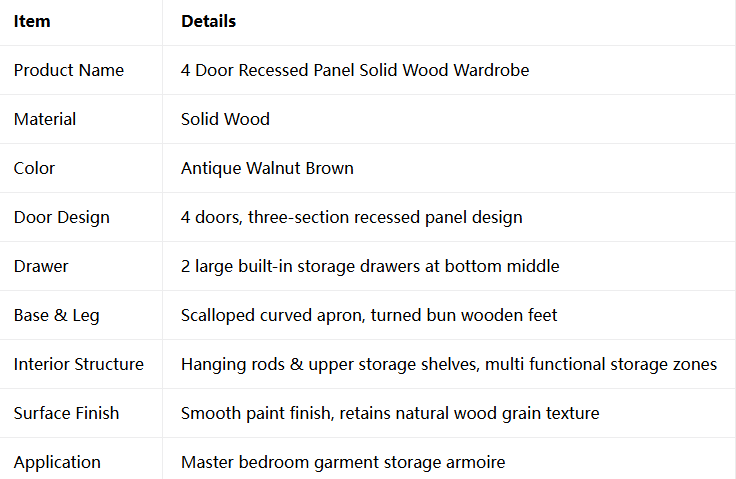 4 Door Recessed Wardrobe